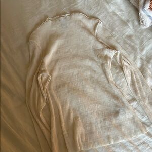 H&M Ivory Textured Blouse